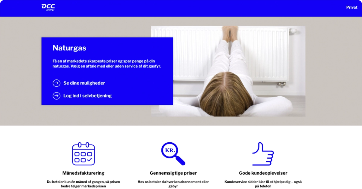 DCC Energi - Billig naturgas fra 5,59 kr./m³