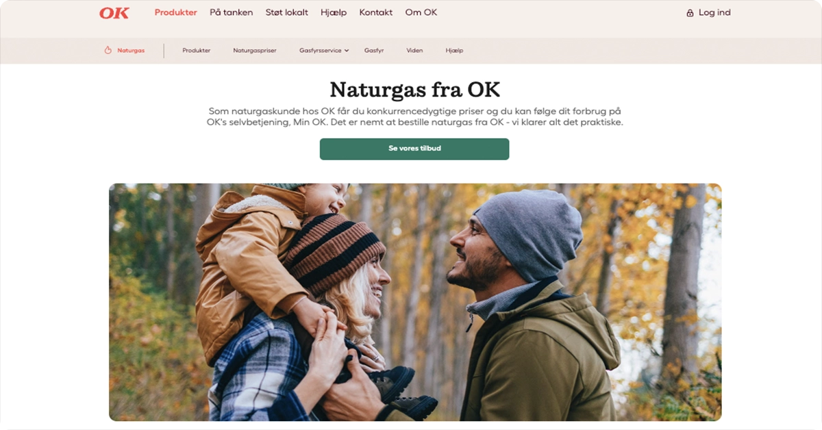 OK - Billig naturgas fra 5,91 kr./m³